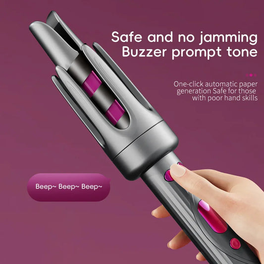Automatic Curler 32mm Big Curl Negative Ion Ceramic Curler 4-speed Adjustable Beep Digital Display Quick Styling Tool