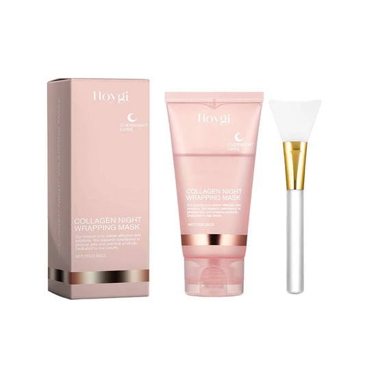75g Collagen Peel Off Mask With Brush Pore Shrinking Blackhead Removal Oil Control Skin Rejuvenation Moisturizing Skin Care