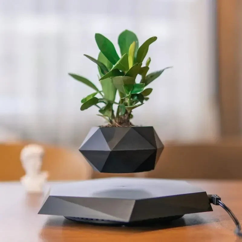 Levitating Plant Pots Small Plant Levitating Pots Home and Office Levitation Decoration Magnetic Levitation Flower Planters