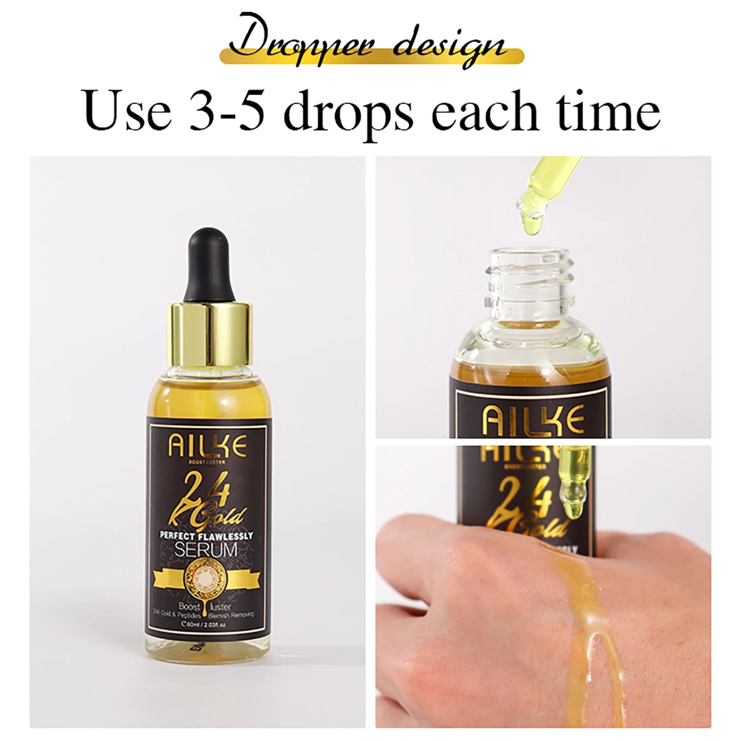 AILKE 24k Gold Perfect Flawlessly Soap, Brighten Skin, Oil Control, Exfoliating, Long-Lasting Scent, For Face & Body, 200g/7 oz