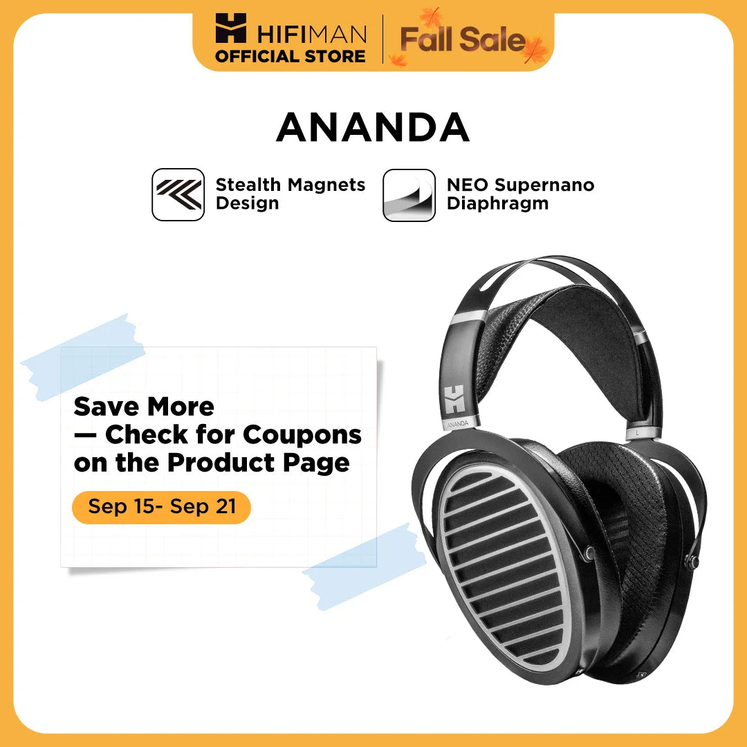 Hifiman Ananda Stealth Magnet Open Back Over Ear Headphones