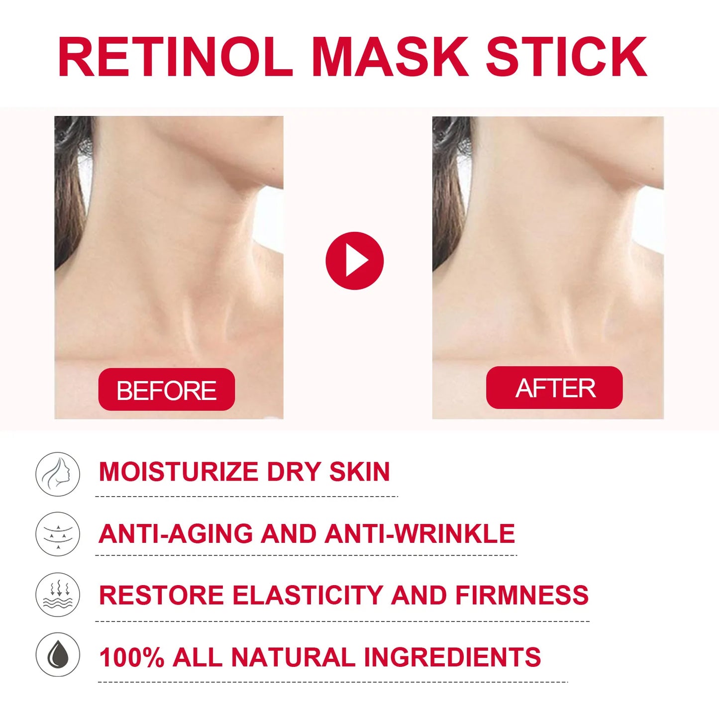 EELHOE Retinol Mask Stick Moisturizes, Hydrates, Wrinkles & Brightens, Diminishes Fine Lines, Firms & Firms Facial Balm
