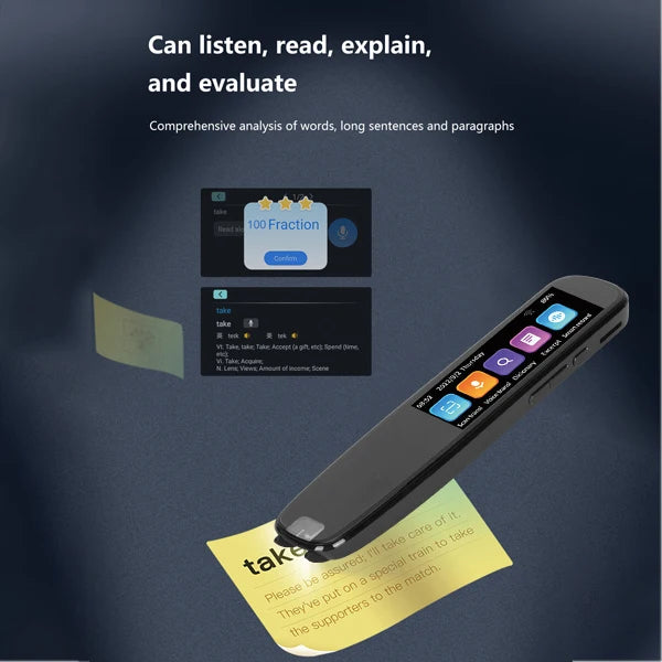 Smart Voice Translator Pen White International Edition WiFi Translation Scanning Pen for Multilingual Learning