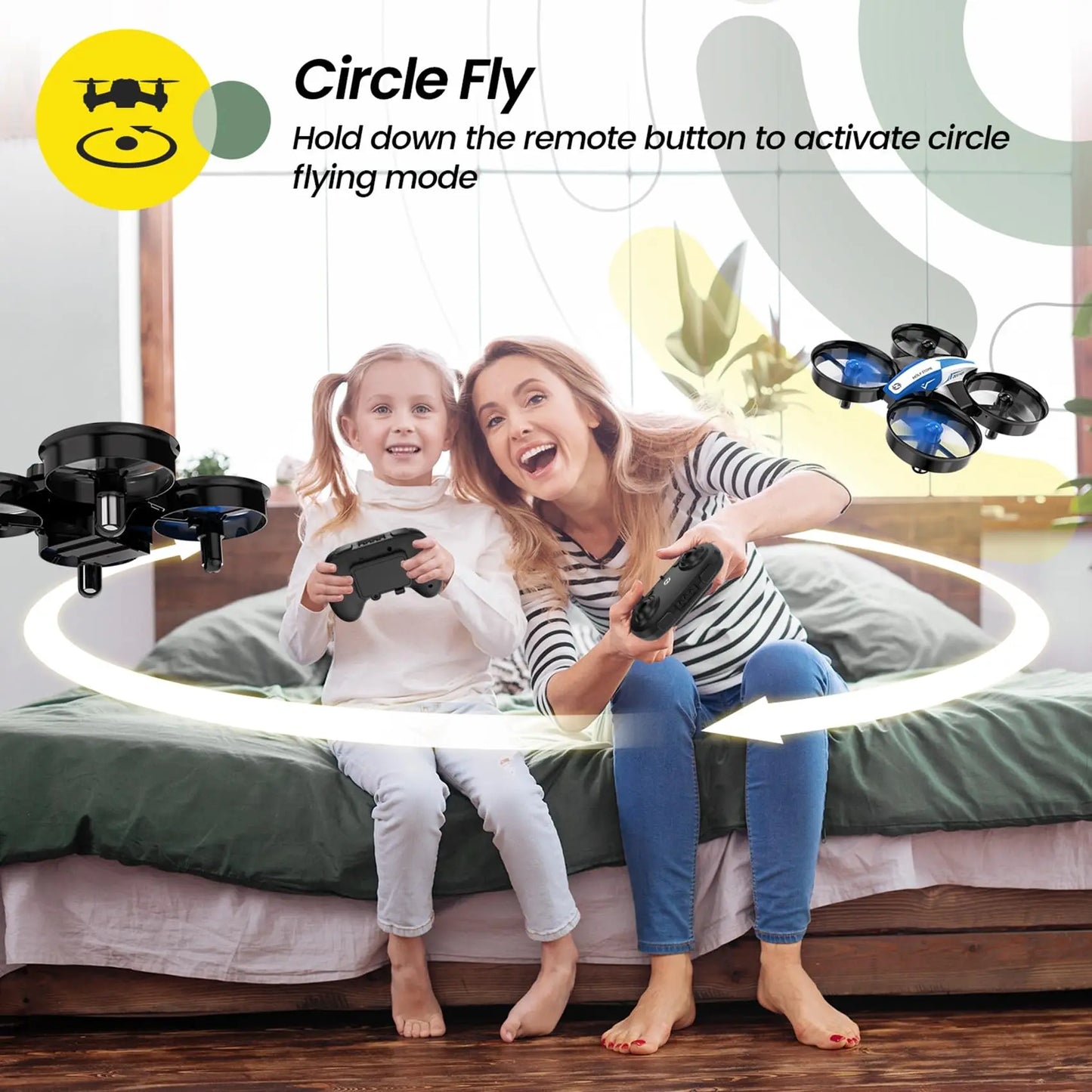 Holy Stone Mini Drone For Kids Beginners Hover 3D Flips Blue