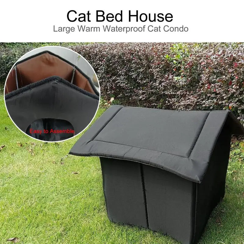 Waterproof Outdoor Pet House Thickened Cat Nest Tent Cabin Pet Bed Tent Shelter Cat Kennel Portable Travel Nest Pet Home