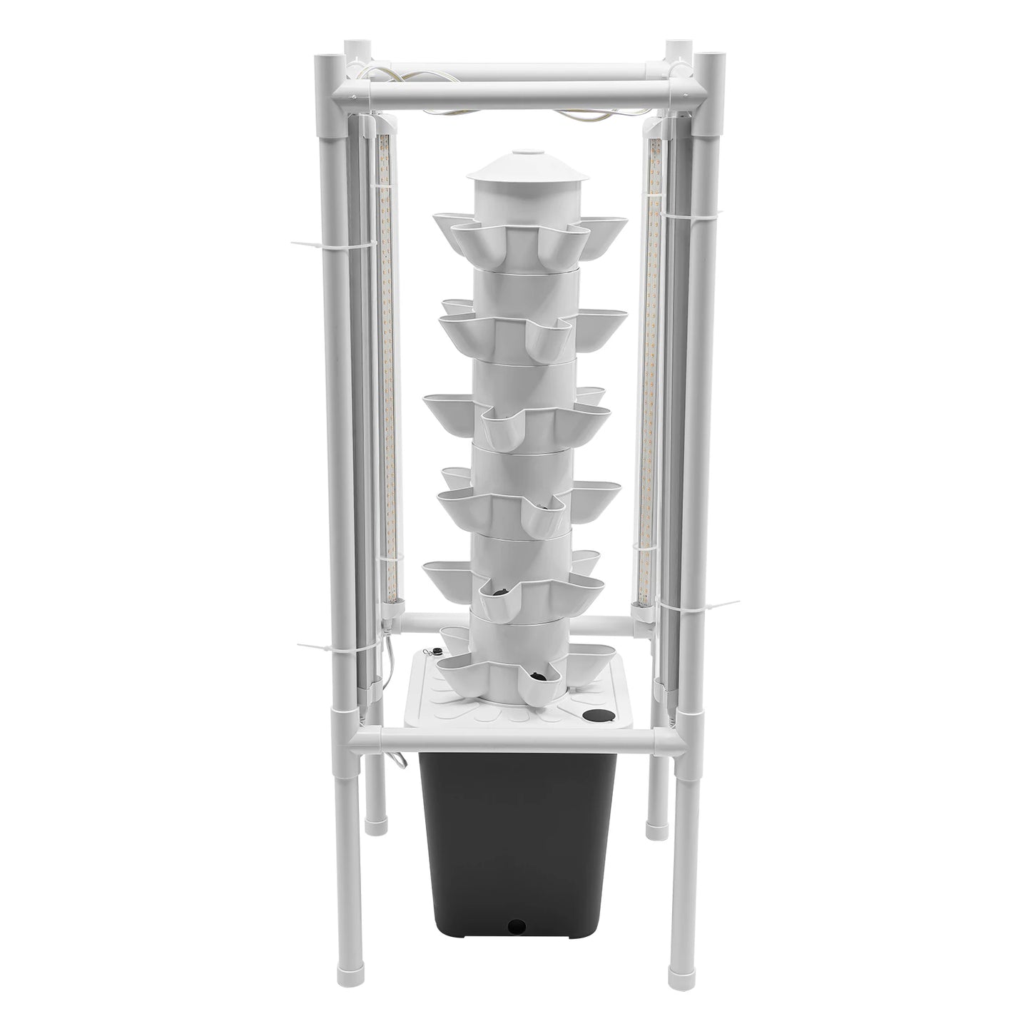 30-Holes Hydroponic Garden Vertical Tower with Growing Light |Growing System Vegetable Planter for Balcony Garden Greenhouse