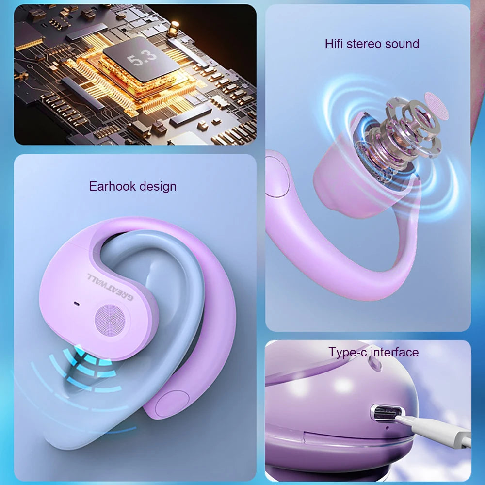 GreatWall AI Real-Time Translation Wireless Bluetooth Earphones Supporting Over 100 Voice Languages