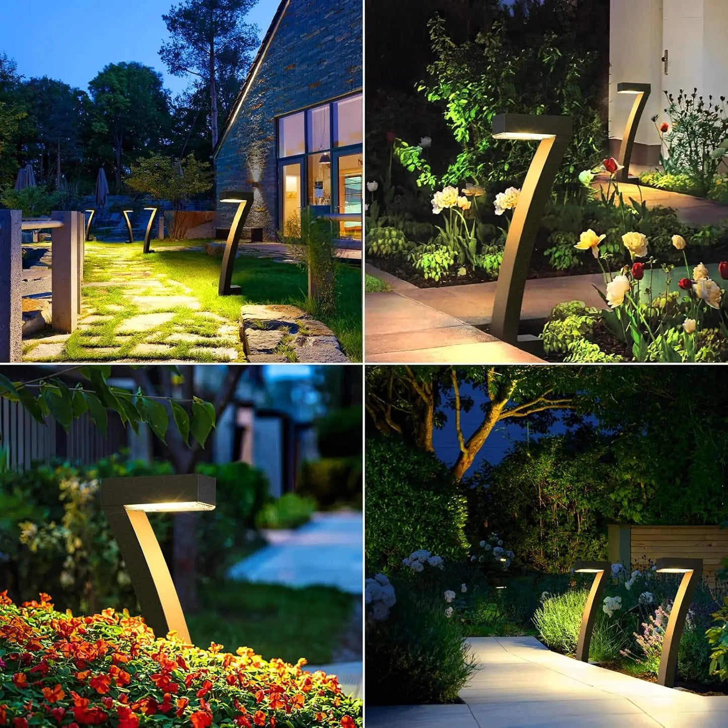 6Pack Bright Solar Outdoor Lights Pathway 12H Garden Yard Walkway