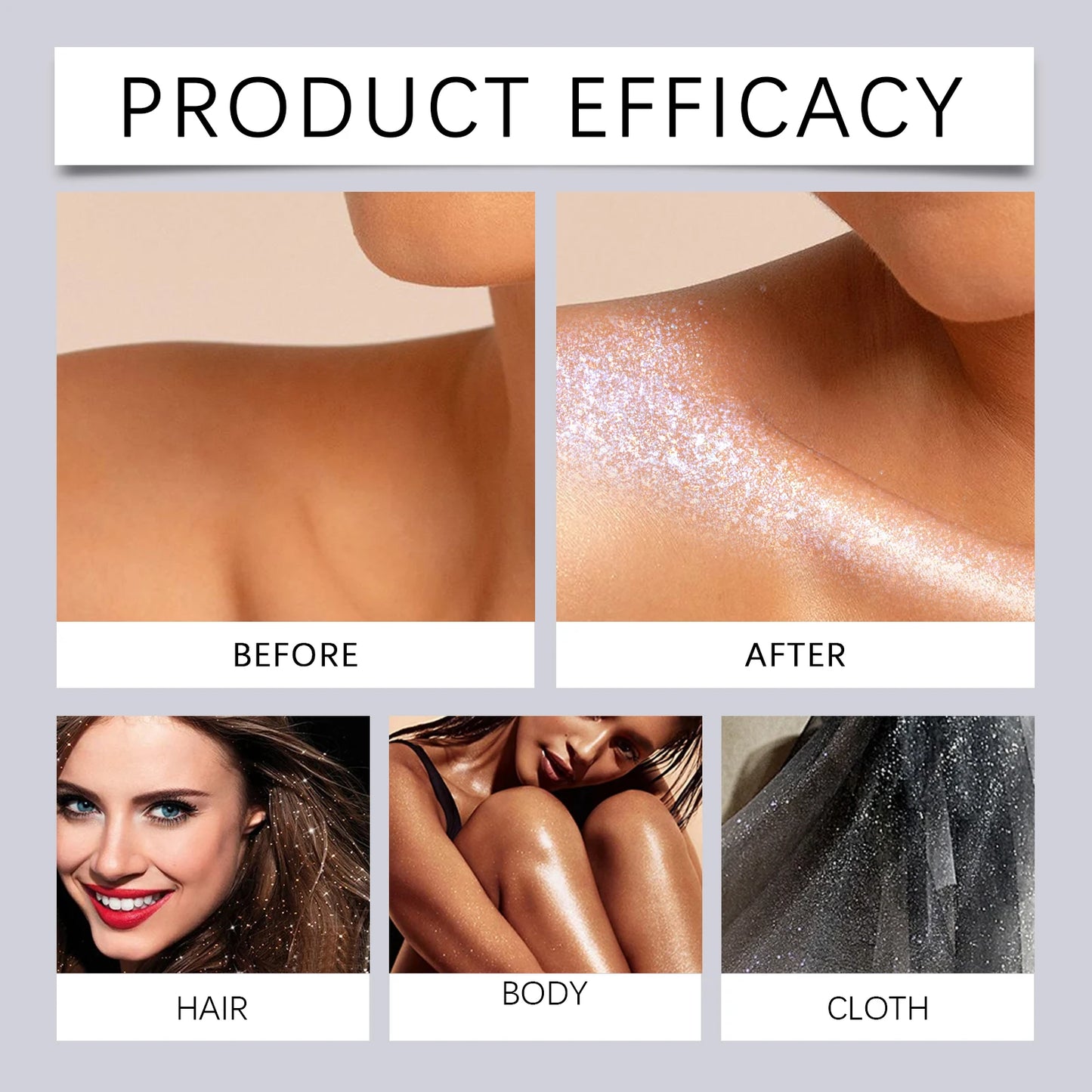 EELHOE Shimmery Spray Shiny Glitter Spray Hair Shimmery Glitter Spray Hair Body Washable Temporary Hair Body Glitter Color Spray