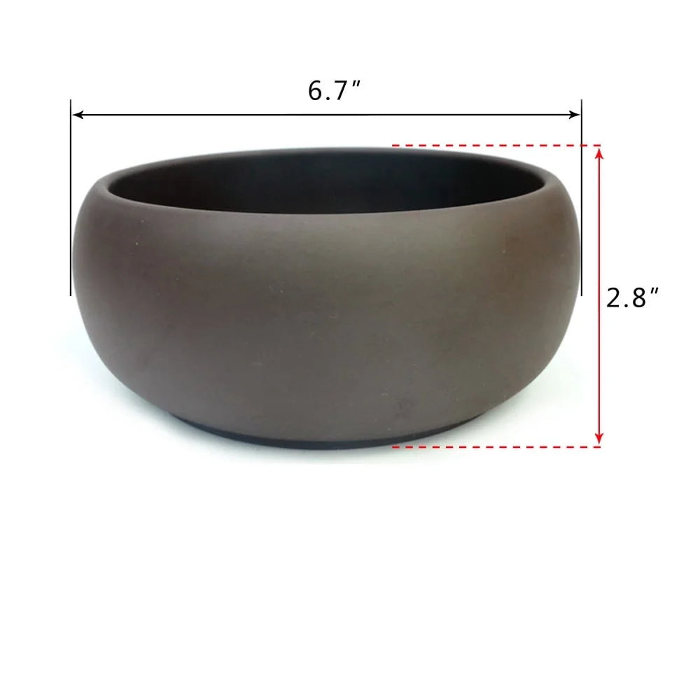 Unglazed Round Ceramic Planter Pot For Succulents Indoors