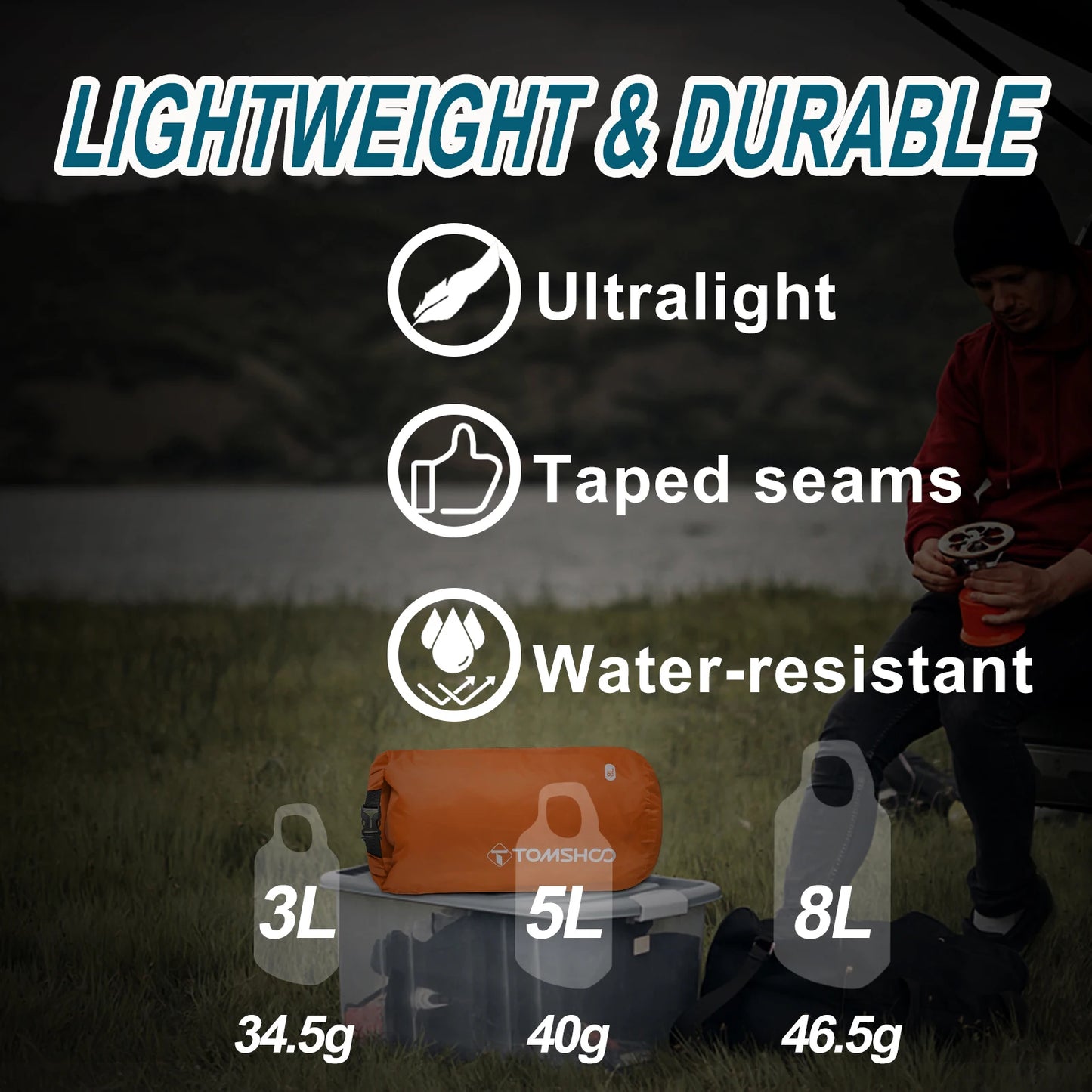 Dry Sacks Outdoor Rafting Moisture Resistant Waterproof Storage Bag for Boating Canoeing Swimming Dry Sacks for Boating Dry Bags