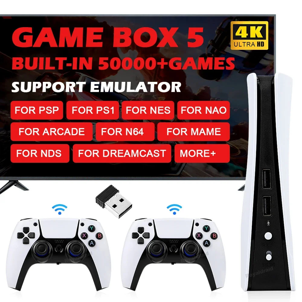 GB5 Retro Game Console 256GB 50000 Games With Two Gamepads