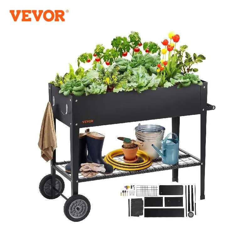 VEVOR Raised Garden Bed Galvanized Metal Planter with Legs