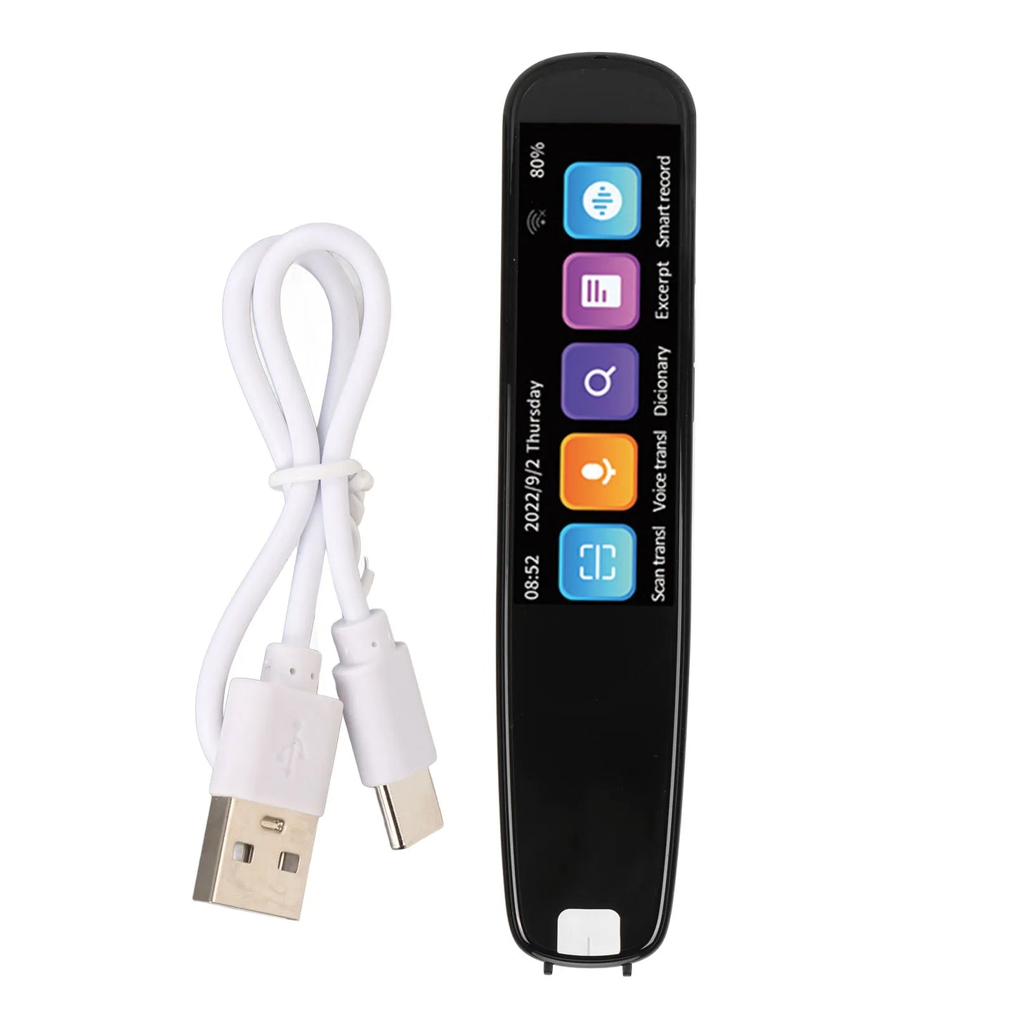 Smart Voice Translator Pen White International Edition WiFi Translation Scanning Pen for Multilingual Learning