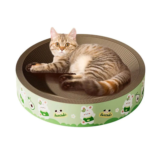 Round Cat Scratch Pad Cat Pad Board Scratcher Lounge Bed for Small and Medium Cats
