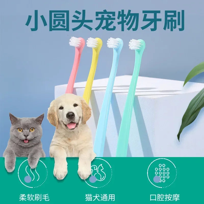 Dog Toothbrush Dog Teeth Cleaning Small Head Brush for Dogs Teeth Mouth Cleaning Tools Pet Grooming Cat Toothbrush Pet Products