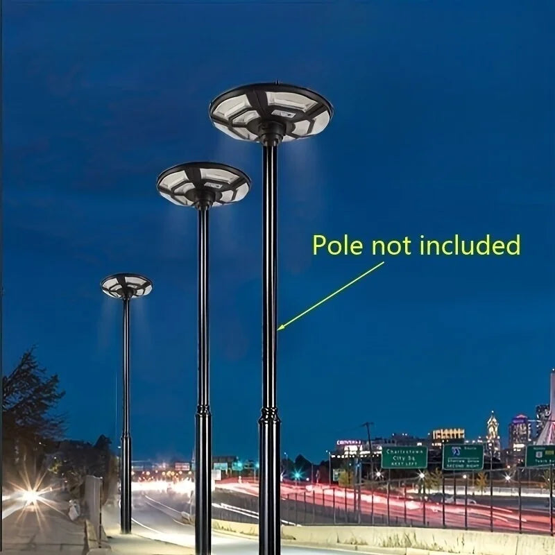 1PC 300W Solar Light, Solar Pole Light, Outdoor Lights,Dusk to Dawn, With Remote Control, 6500K White Light,  Pole Mounted only