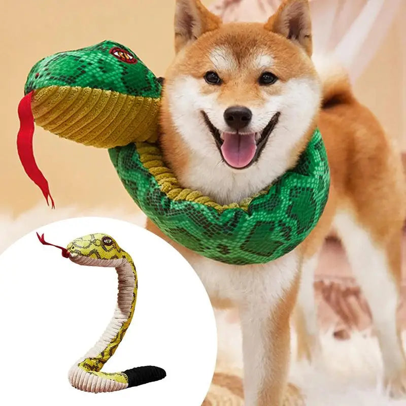 Snake Shape Dog cat Squeaky Toys  Chewing Toy Stuffed Animal Bite-resistant Sounding Paper tearing Toy Pet Supplies