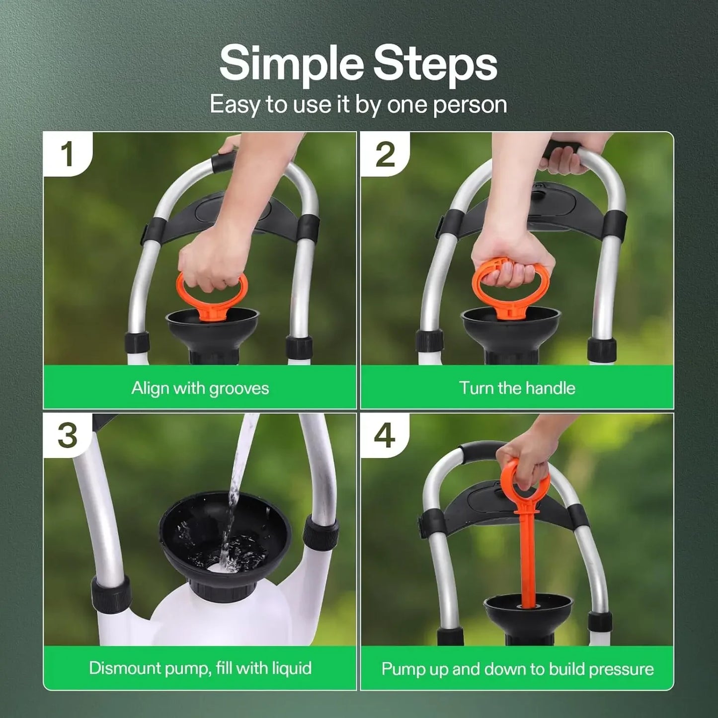 3.2 Gallon Lawn and Garden Wheeled Pump Compression Sprayer with Pressure Relief Valve, Labor-Saving Wheel Design