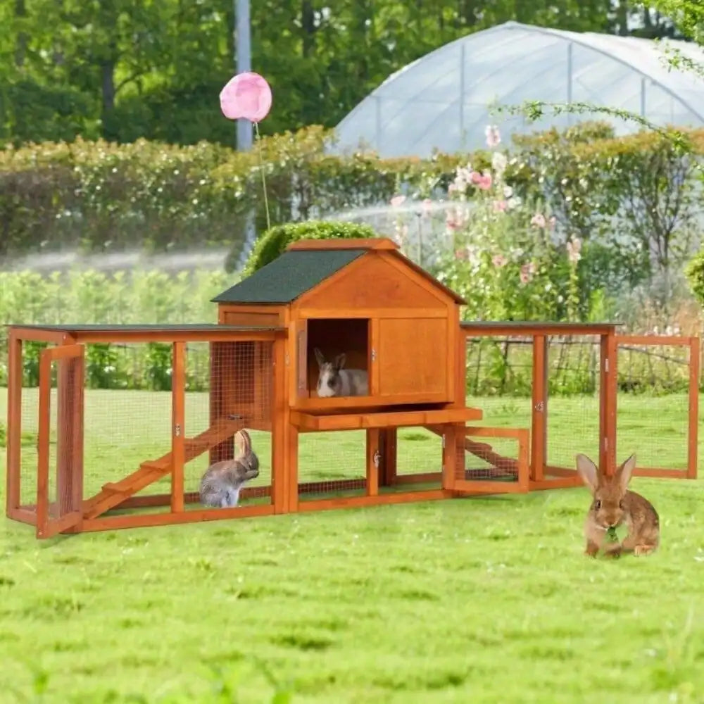 Rabbit Hutch Indoor Bunny Cage Small Animal Pet House Run Outdoor