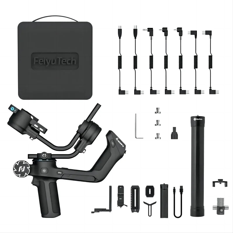 FeiyuTech SCORP 2[Official]Camera Gimbal Stabilizer Built-in AI Tracker Upgrade Joystick Touch Screen for Mirrorless DSLR Camera