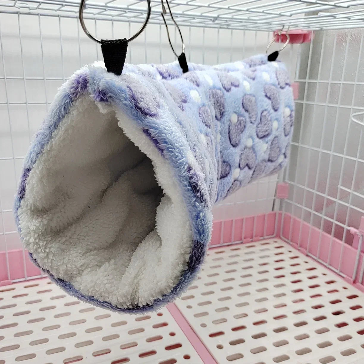 Pet channel nest hamster warm channel Flower Branch mouse sugar glider mink guinea pig guinea pig ultra-soft plush tunnel nest