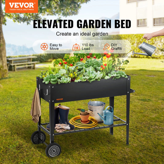 VEVOR Raised Garden Bed Galvanized Metal Planter with Legs