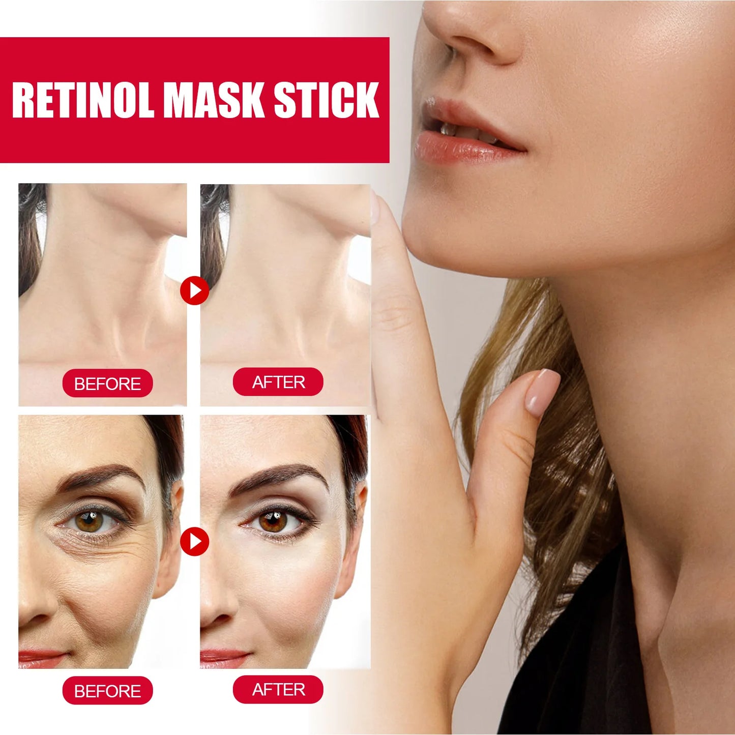 EELHOE Retinol Mask Stick Moisturizes, Hydrates, Wrinkles & Brightens, Diminishes Fine Lines, Firms & Firms Facial Balm