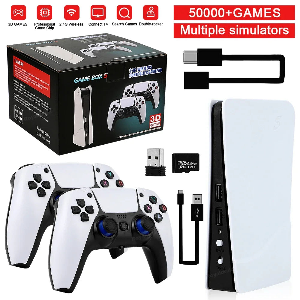 GB5 Retro Game Console 256GB 50000 Games With Two Gamepads