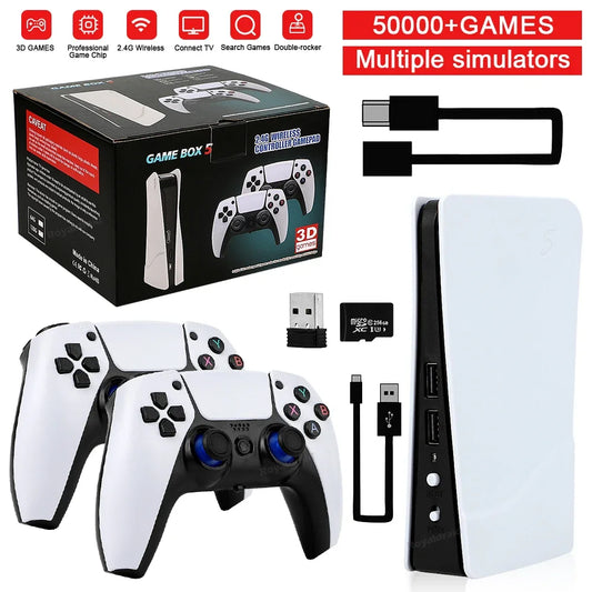 GB5 Retro Game Console 256GB 50000 Games With Two Gamepads