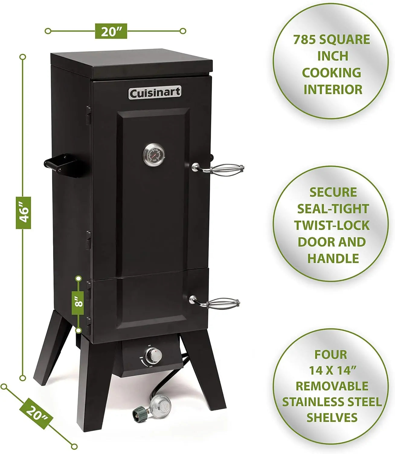 Cuisinart Cos 244 Vertical Propane Smoker With Temp Control