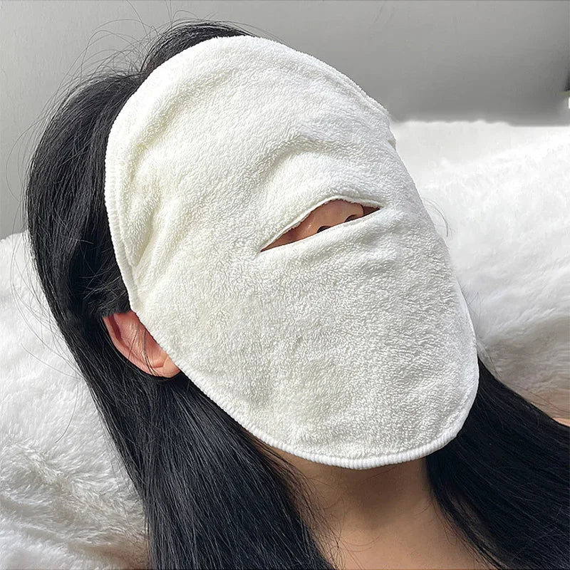 Hot Compress Face Towel Reusable Cotton Thickened Face Steaming Towel Moisturizing Mask Beauty Skin Care Tool for Salon Home Use