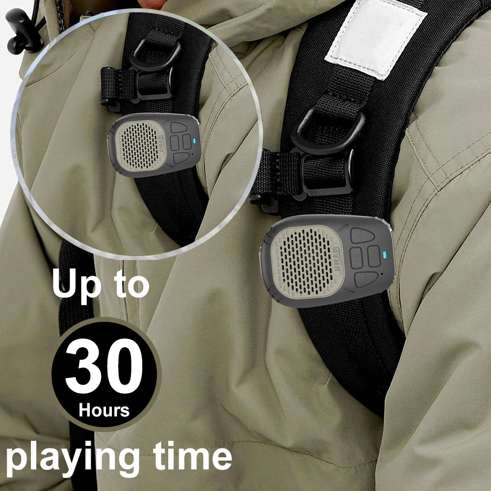 Wearable Bluetooth Speaker With Mic Clip Up To 30 Hours