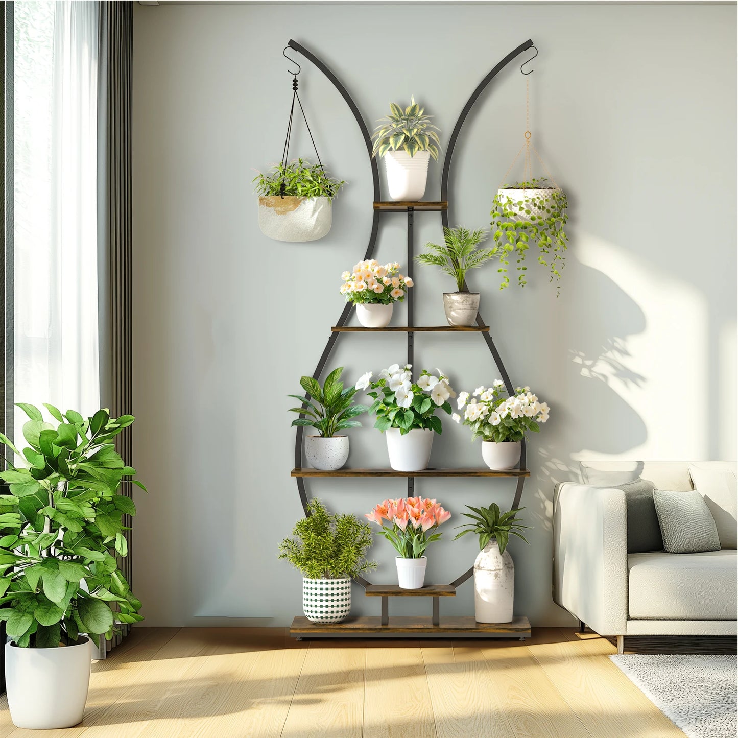 Vase Plant Stand 5 Tier Planter Display Rack Garden Decor