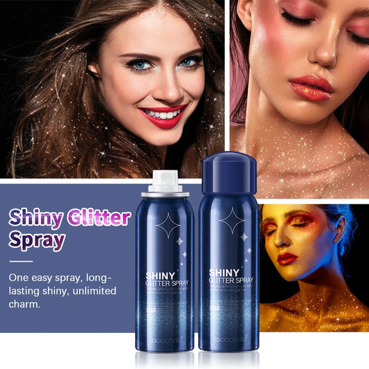 60ml Waterproof Gloss Silver Glitter Spray for Body and Face