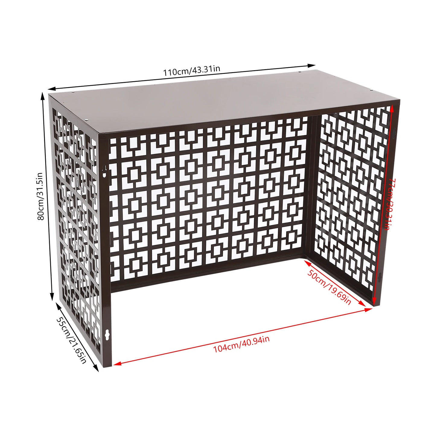 Freestanding Air Conditioner Fence Privacy Fence Panels With Planter Box For Outdoor AC Unit Trash Enclosure And Pool Equipment
