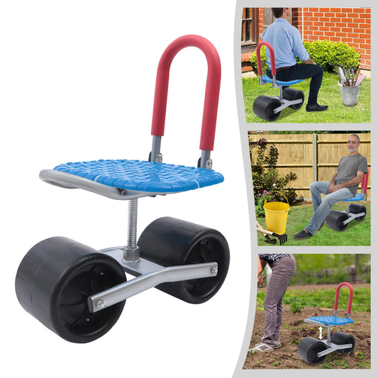 Garden Cart Rolling Stool – Rolling Garden Scooter Garden Cart Seat Wheels 360 Swivel Seat Garden Stool