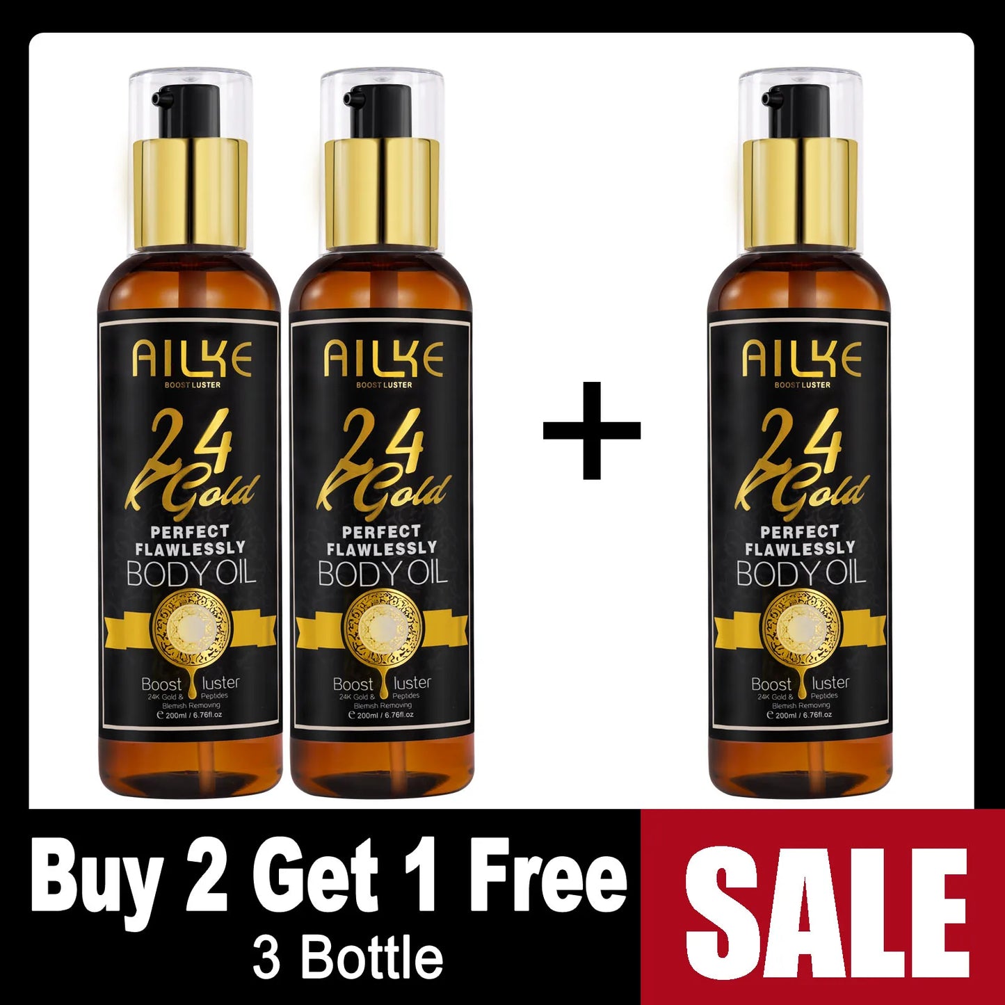 AILKE 24k Gold Perfect Flawlessly Soap, Brighten Skin, Oil Control, Exfoliating, Long-Lasting Scent, For Face & Body, 200g/7 oz