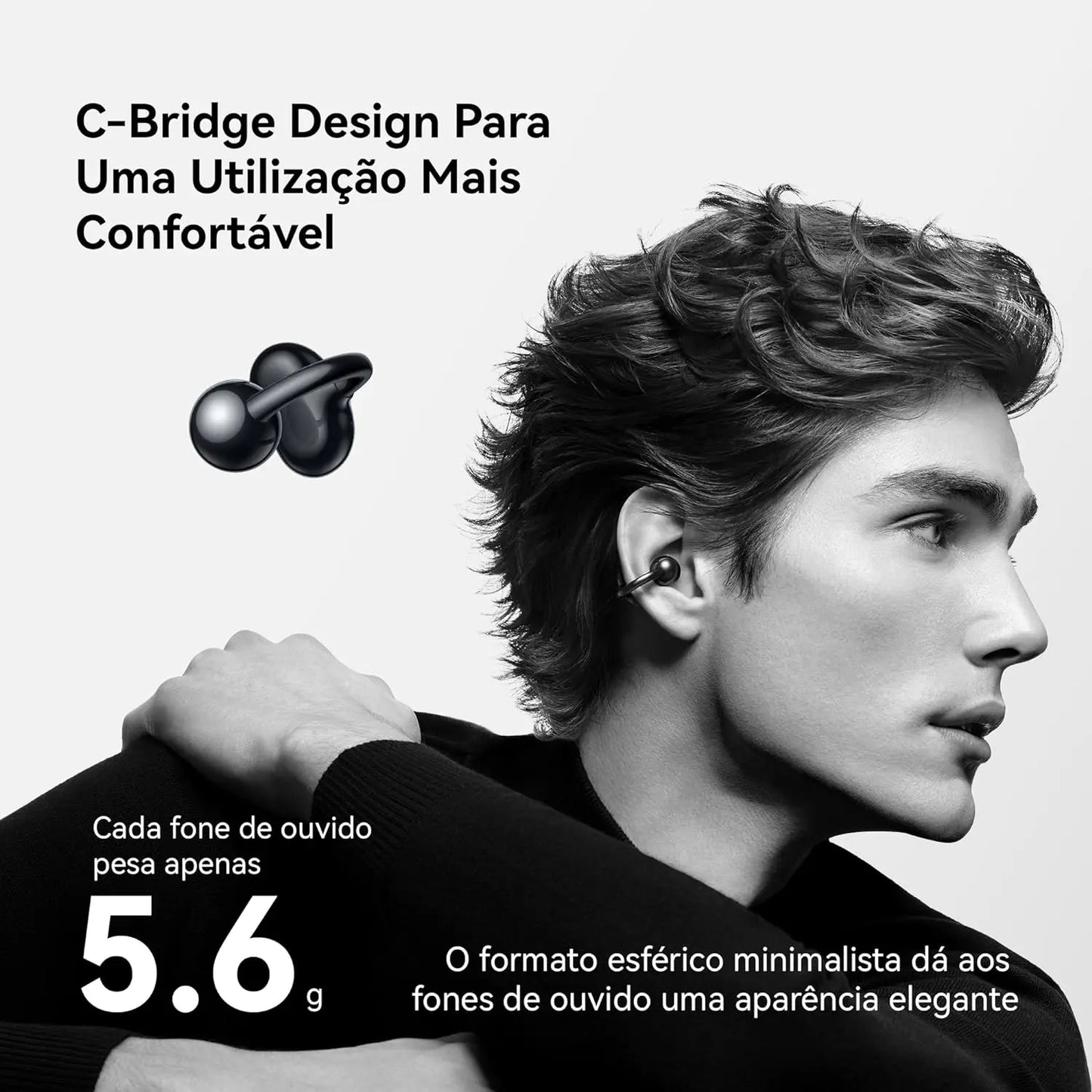 HUAWEI FreeClip Wireless Earbuds - Open Ear Bluetooth Earphones with Long Lasting Battery  AI Crystal Clear Sound - Lightweight