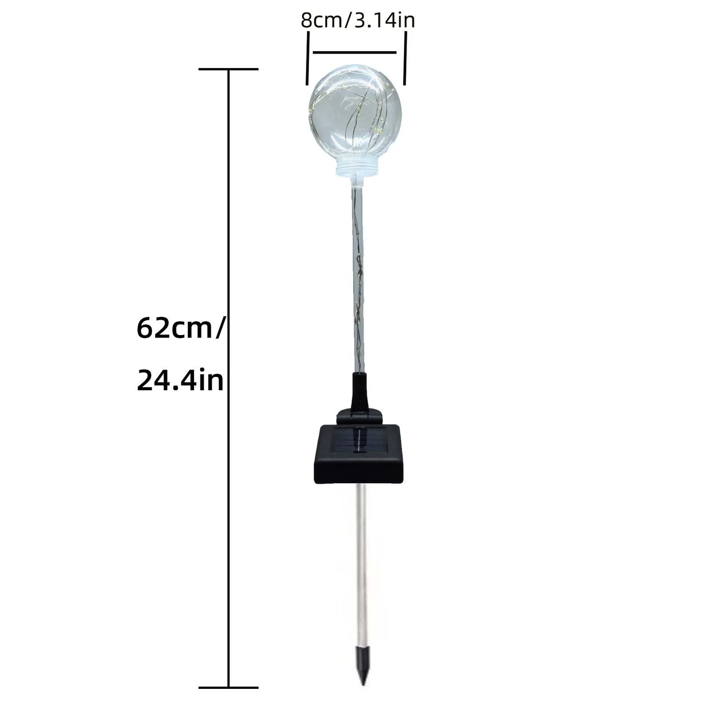 2 Pack Solar Lawn Lights with Colorful Ambiance, Suitable for Outdoor Gardens, Pathways, And Villas, Featuring Rating