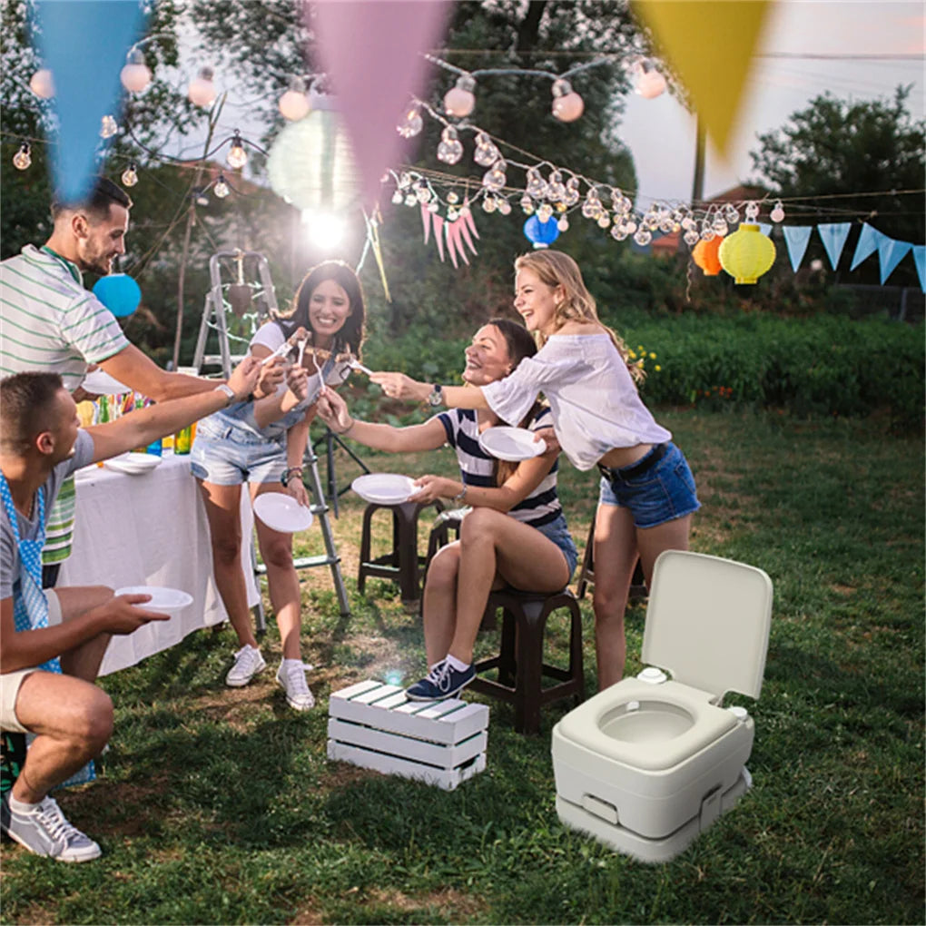 Outdoor Portable Camping Toilet Caravan Travel Boating Flush Elderly Pregnant Woman Water-saving Mobile Removable Flush Toilet