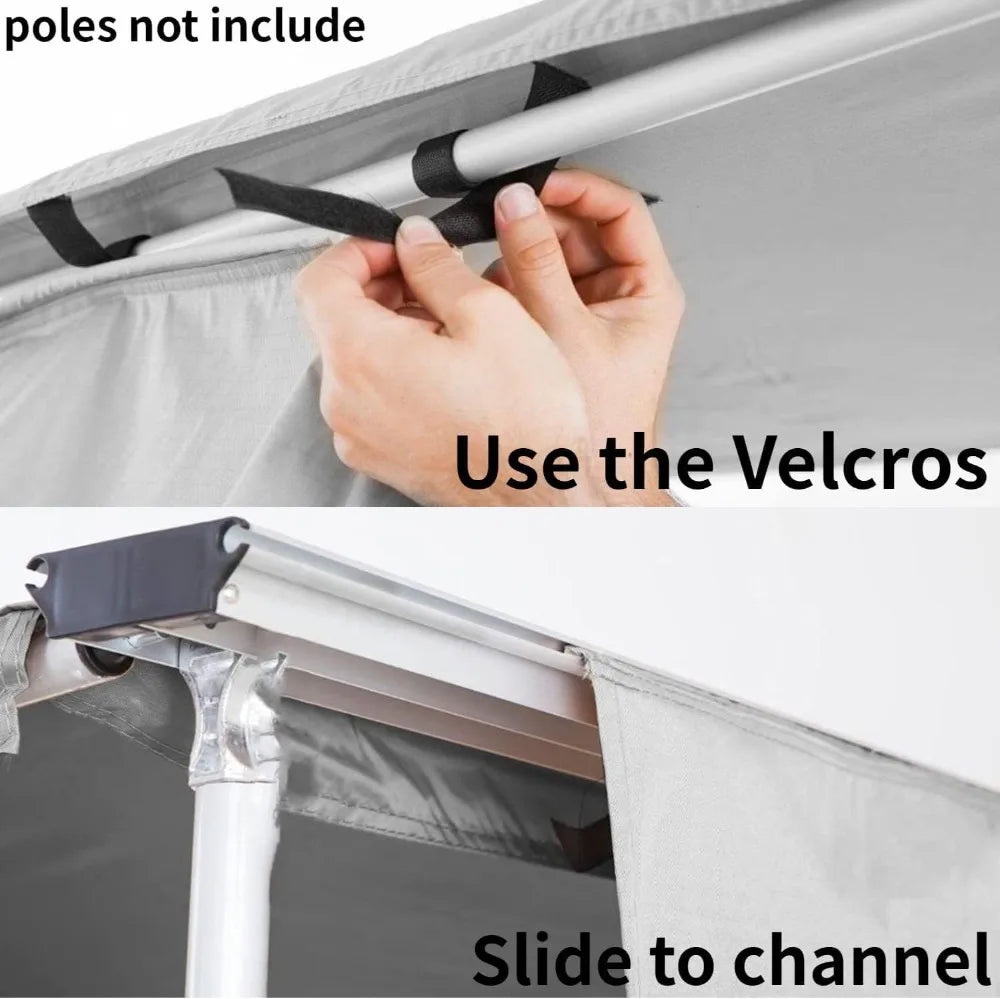 Vehicle Overlanding Awning with 3pcs Side Wall Windbreaks, Portable Car Awning Extension Shades Camper Shelter Camping8.2x9.8ft