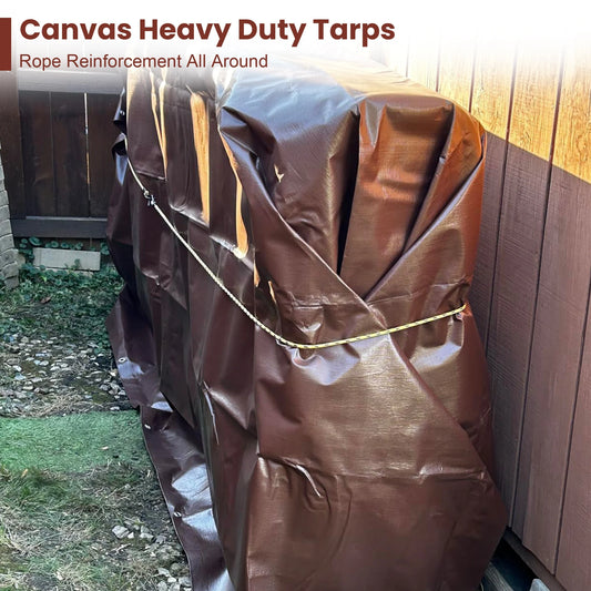 12 X 20ft Large Tarpaulin Waterproof Heavy Duty Tarp Rain Cover Reinforced Multipurpose Outdoor Garden Backyard Awning Canopy