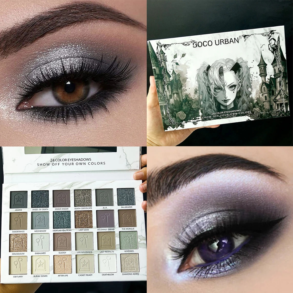 Dark Elf 24 Color Eyeshadow Palette Vampire Inspired Matte