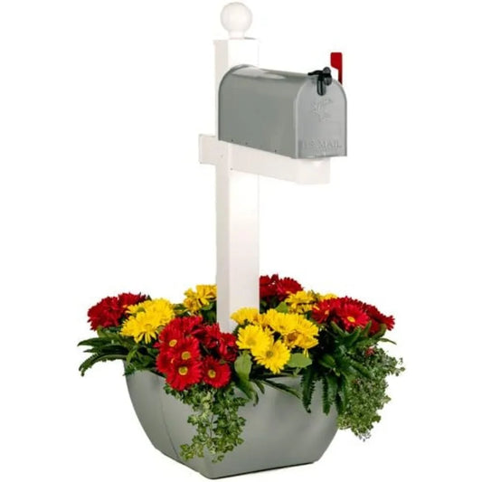 Mailbox Planter Resin Wrap 16 Gal For 4x4 6x6 Posts Drainage