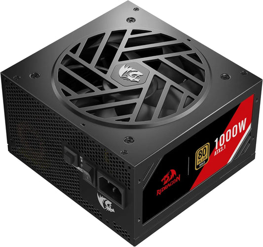 Redragon RGMS-1000W PRO 80+ Gold 1000 Watt Upgraded ATX 3.1 & PCIe 5.1 Fully Modular Compact 150mm Size Power Supply