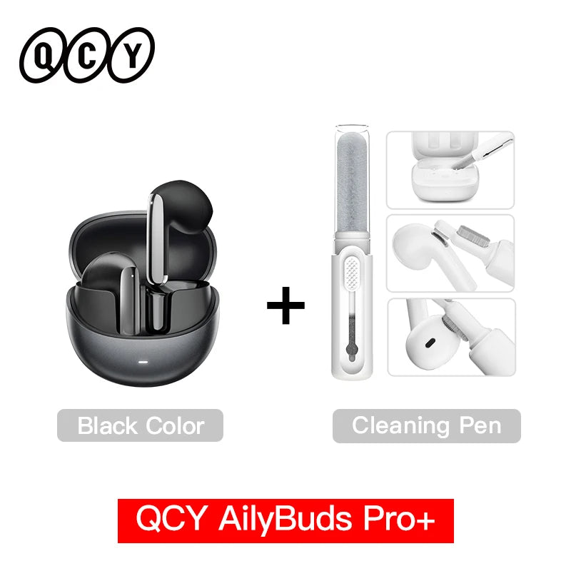 QCY HT10 AilyBuds Pro+ ANC Wireless Earphone Al Audio Hi-res with LDAC Bluetooth 5.3 Earbuds Adaptive ANC Multipoint Connection
