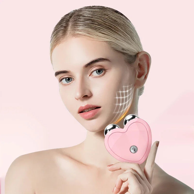 Microcurrent Face Lifting Massager Roller Tightening Rejuvenation Beauty Anti-Wrinkle Delicate Contour Lifting Firming Skin Care