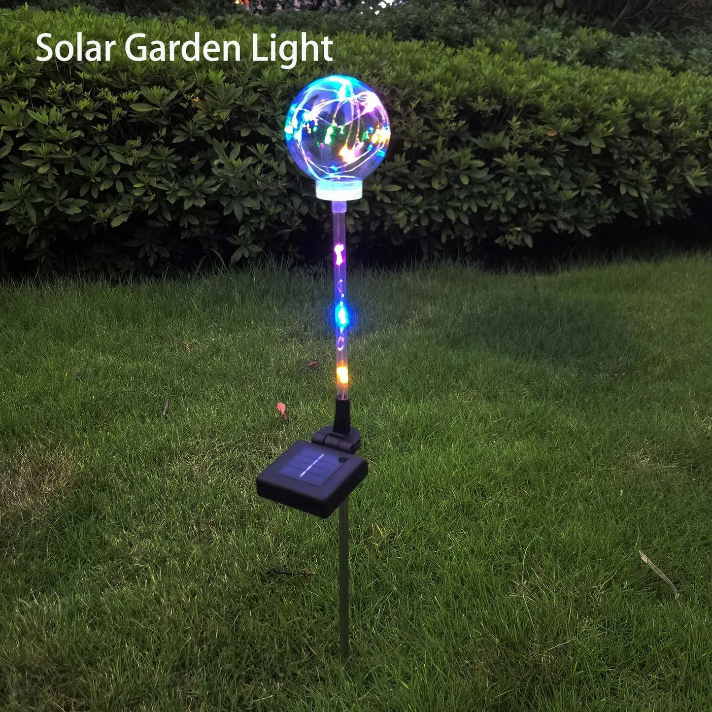 2 Pack Solar Lawn Lights with Colorful Ambiance, Suitable for Outdoor Gardens, Pathways, And Villas, Featuring Rating