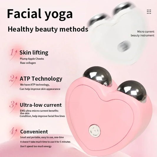 Microcurrent Face Lifting Massager Roller Tightening Rejuvenation Beauty Anti-Wrinkle Delicate Contour Lifting Firming Skin Care